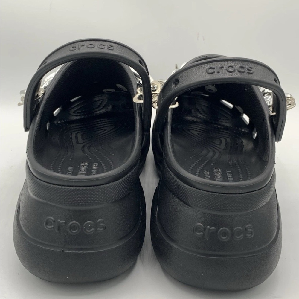 Crocs Bay Studded Goth Cyberpunk Platform Clog Black, Size US Wo’s 8, Men’s 6.5 - Picture 6 of 9
